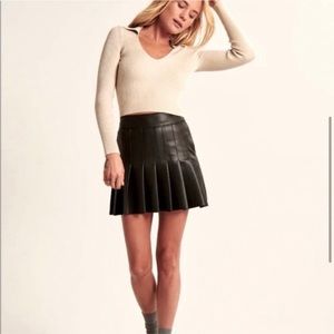 Abercrombie & Fitch Faux Leather Mini Skirt
